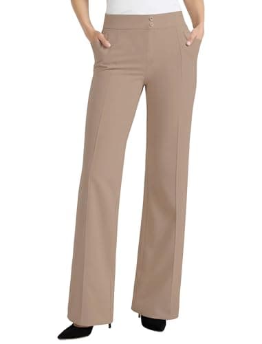 SEMARO Womens High Waist Dress Pants Business Casual Work Office Pants Wide Leg Stretchy Lounge Trousers - Image 1