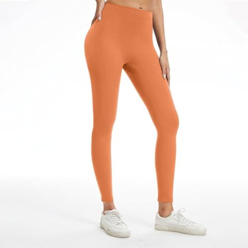 AMLEER High Waisted Scrunch Butt Leggings for Women - Tummy Control Butt Lifting Yoga Pants, Squat Proof Non See Through Workout Activewear (Honey, Large) - Thumbnail 2