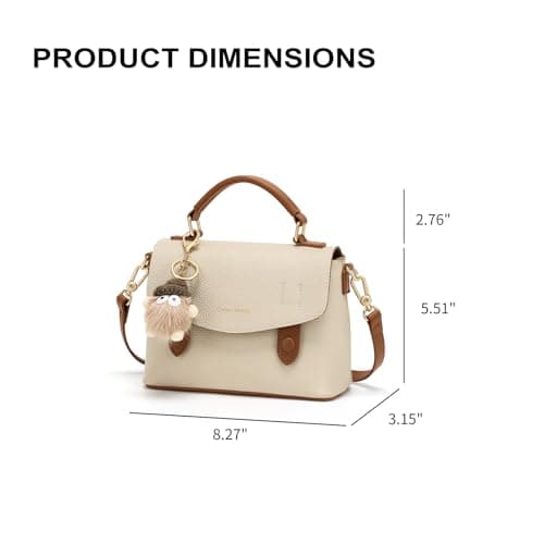 CinvaiKrose Crossbody Bags For Women, Leather Handbags For Women, For Two Carrying Styles With Charms - Thumbnail 5