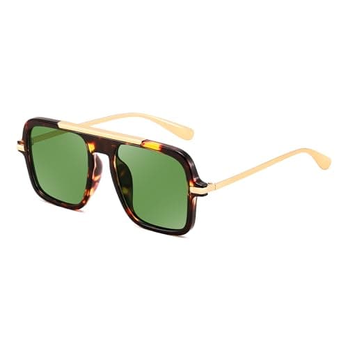 FEISEDY Retro Square Aviator Sunglasses for Women Men Trendy 70s Shades B4193 - Image 1