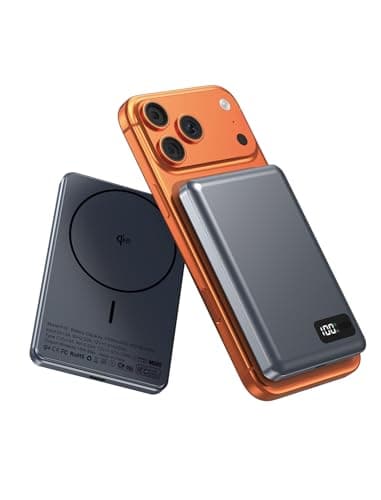 Enyneo Mag.Safe Portable Charger, 10000mAh Battery Pack - Qi2 Certified, 22.5W Fast Charging Wireless Magnetic Power Bank for iPhone 17/ Air/ 16/15/14/13/12 Series, Travel Camping Essential-Grey - Image 1