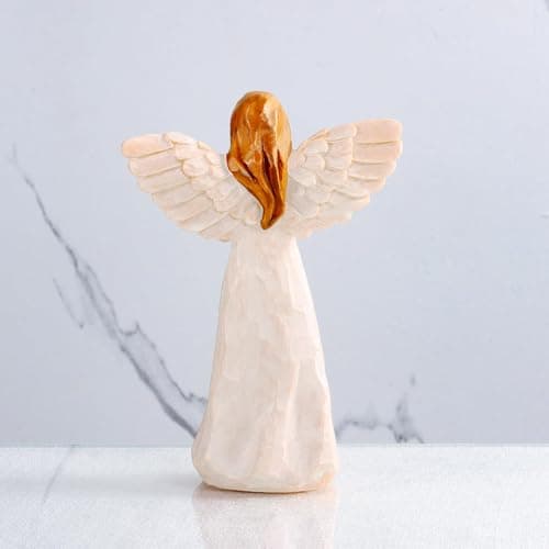 Kohehe Christian Gifts for Women,Gifts for Catholic Women,5.5'' Handmade Jesus Loves You Angel Figurine Gift for Woman,Inspirational Gifts for Mom Sister Grandma and Best Friend - Thumbnail 3