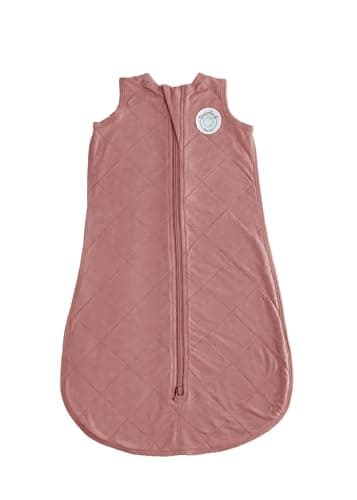Dreamland Baby Lightweight Bamboo Viscose Sleep Sack (6-12 Months). 1.0 TOG Ultra Soft Blanket w/ 2-Way Zipper. 95% Viscose, 5% Spandex (Rose). Mom-Owned US Business, Premium Materials - Image 1