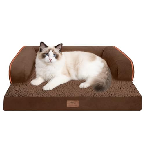 Small Dog Bed and Cat Sofa Waterproof Orthopedic Dog Beds for Small Dogs Cat Bed Comfy Pet Couch Sofa Beds with Washable Removable Cover & Non-Slip Bottom - Image 1