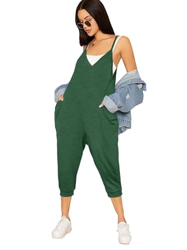 STOLKISS Jumpsuits for Women Plus Size Loose Casual Fall Clothes Knit Spaghetti Strap Overalls Wide Leg Long Pants Romper 2024 - Image 1
