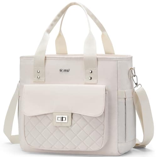 RJEU Women Lunch Box for Work,Large Insulated Lunch Bag Leakproof Cooler for Adults,Loncheras para Mujer (Beige) - Image 1