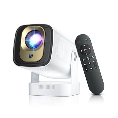[ Auto Focus / Short Throw ] 1080P Native Projector 4K, Wifi and Bluetooth 5.4, Built in Apps, Mini Portable Proyector for Outdoor Movies (2026 Upgrade, White) - Image 1