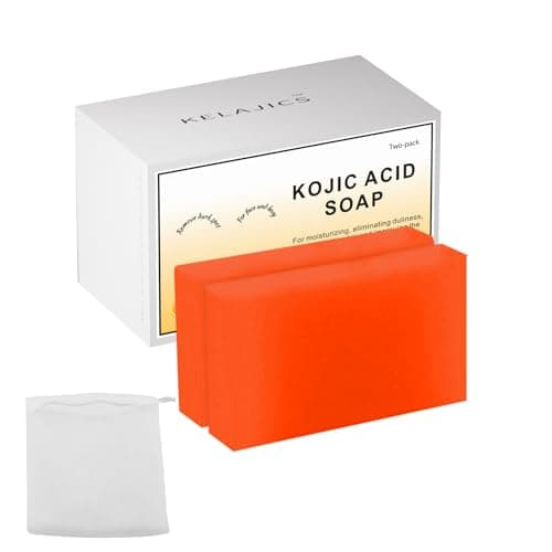 KELAJICS Kojic Acid Soap Bars with Retinol, Collagen, Vitamin C, Fresh Orange Scent for Face and Body, Moisturizes, Smooth and Evenly Radiant (2 Pack) - Image 1
