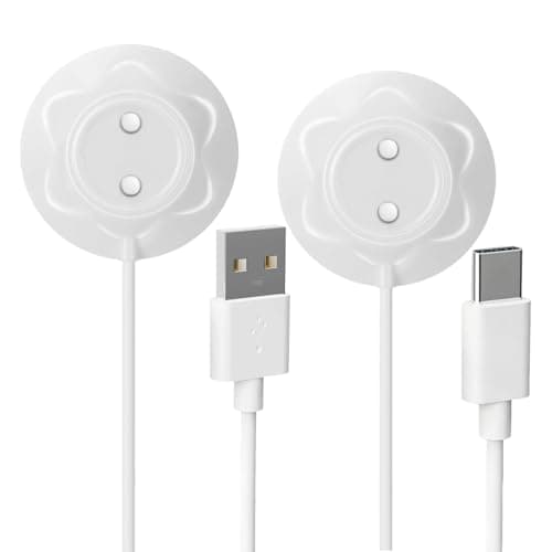 Rlissfiose 2Pack 12mm Rose Charger Magnetic Replacement Charger Cable with 2 Dots(12MM), 2.65ft(80cm) USB-A & USB-C Charging Port Set to Magnetic Cord for Rose Toys Only - Image 1