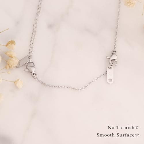 BAYLAY Necklace Extenders Silver - 4 Piece 18K Whited Gold Plated Necklace Extender Set for Women, Extensions 1", 2", 3", 4" Hypoallergenic in Silver Necklaces Extender - Thumbnail 5