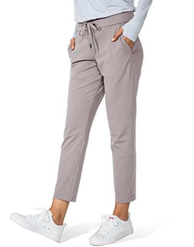 G Gradual Women's Pants with Deep Pockets 7/8 Stretch Sweatpants for Women Athletic, Golf, Lounge, Work (Dusty Grey, X-Large) - Image 1