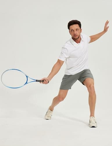 MOURCE Hiking Shorts Men Waterproof Lightweight - Breathable Quick Dry Mens Workout Cargo Shorts with Pockets, Sage Green - Thumbnail 6