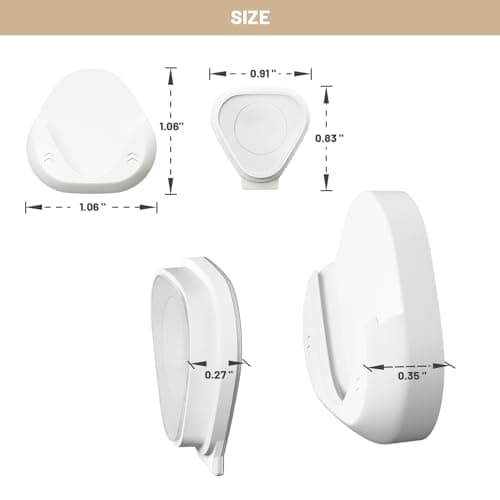 JUMEIHUI 6 Pack Magnetic Remote Control Holder Wall Mount,Convenient and Stylish TV Remote Organizer for Home Office School Supply Storage,No Drilling, Strong Magnet (White) - Thumbnail 5