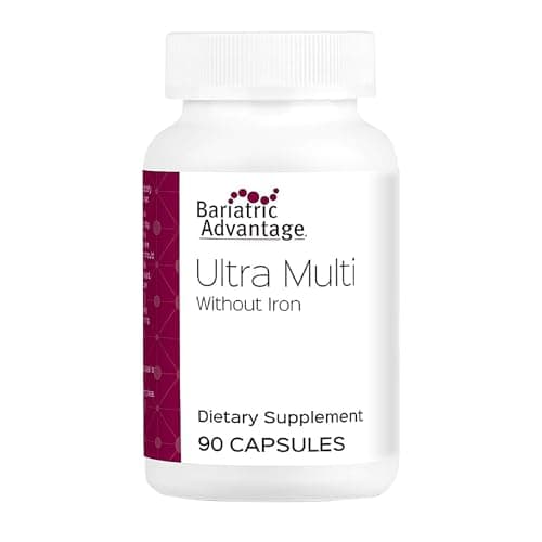 Bariatric Advantage Ultra Multi Without Iron, High Potency Daily Multivitamin for Bariatric Surgery Patients with 22 Essential Vitamins and Nutrients - 90 Capsules, 30 Servings - Image 1