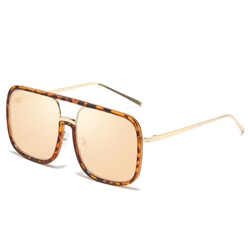 SODQW Oversized Aviator Sunglasses for Women Trendy Big Square Sun Glasses UV Protection 2025 Shades - Image 1