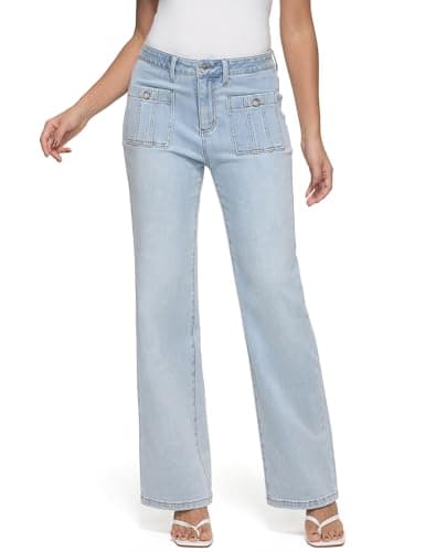 ZPIUO Women's Wide Leg Jeans High Waisted Stretchy Straight Leg Loose Denim Pants Trendy Fashion - Image 1