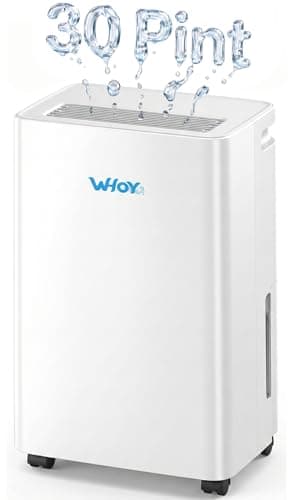 WHOY 30 Pints Smart Dehumidifier with WiFi App, for Home & Bedroom Up to 2,000 Sq. Ft., Ultra Quiet with Child Lock & Laundry Dry, 1.6L Tank & Continuous Drain Hose