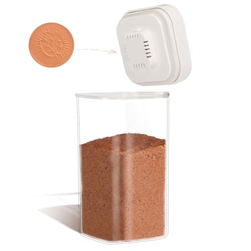 TekCuby Brown Sugar Container Airtight, 1.8QT Stackable One-Touch Open, Brown Sugar Keeper Storage For Kitchen Organization - Image 1