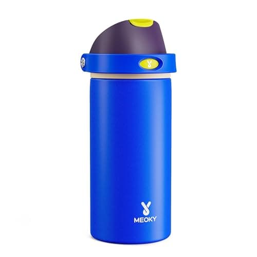 18 oz Insulated Water Bottle for Kids: Meoky Stainless Steel Water Bottle with 2-in-1 Straw and Spout Lid - Leak Proof, Cold for 24 Hours, BPA-Free for Boys School Sports, Celestial Sphere - Image 1