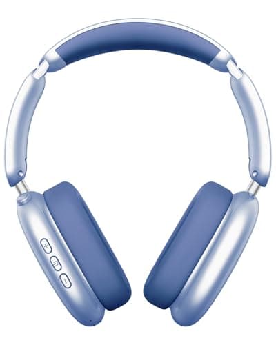 Wentronic Y02 Active Noise Cancelling Headphones,60H Battery,5 EQ Music Modes,Hi-Res Audio,Deep Bass,Foldable Wireless Over Ear Bluetooth 5.4 Headset,Breathable Leather Earpads (Blue)