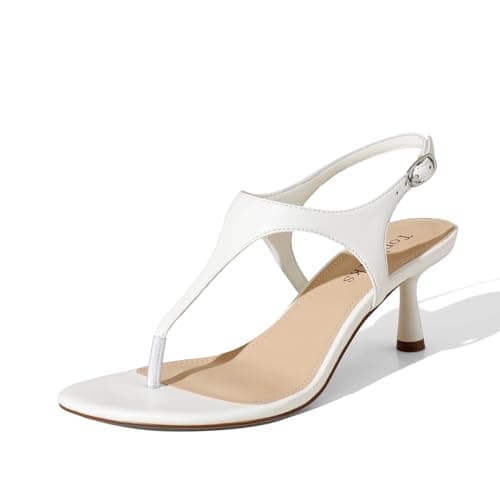 TopWalks High Heels for Women Flip Flops Thong Heel Heels Open Toe Slip On Summer Beach Strappy Backless Sandal Shoes - Image 1