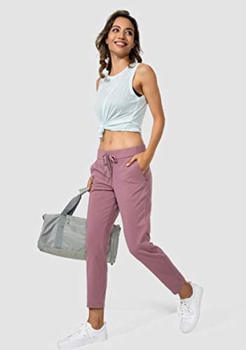 G Gradual Women's Pants with Deep Pockets 7/8 Stretch Sweatpants for Women Athletic, Golf, Lounge, Work (Pink, XX-Large) - Thumbnail 5