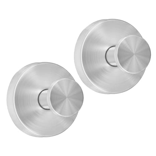 Suction Cup Hooks for Shower Heavy Duty Wreath Hangers for Front Door Waterproof Shower Hooks for Inside, No Drill Adhesive Towel Hooks for Bathroom, Kitchen, Glass Doors, Windows (2, Brushed Nickel) - Image 1