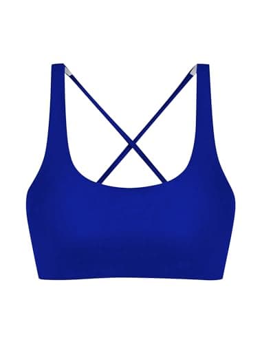 ZAFUL Women's Adjustable Lace-up Bikini Top Push Up Padded Swimsuit Tops Dark Blue - Image 1