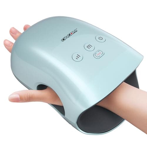 CINCOM Gifts for Women,Hand Massager with Heat and Compression for Arthritis,Pain Relief & Finger Numbness(Blue)