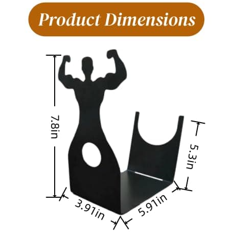 Vyrecronix Handsome Men's Wine Bottle Holder, Single Bottle Tabletop Display Rack, Stylish Black Metal Wine Bottle Storage Rack, Suitable for Home Bars and Kitchens, and Also Makes a Great Gift. - Thumbnail 6