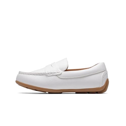 Bruno Marc Boy's Dress Shoes Slip-On Penny Loafers Casual Moccasin Style for Toddler/Little Kid/Big Kid,Size 12 Little Kid,White,SBSP26002K - Thumbnail 3
