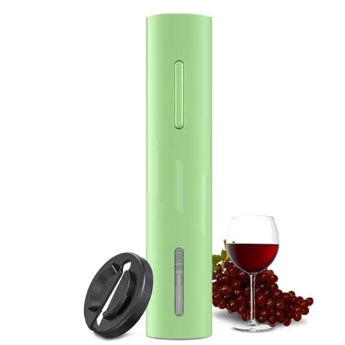 COKUNST Battery Wine Opener, Automatic Corkscrew with Foil Cutter Gift for Home Wedding Party Green - Image 1
