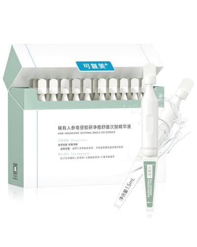 KOMFYMED Rare Ginsenoside Soothing Single Use Essence,Seven-Acid, Lactoferrin, Controls Oil,Repairs & Soothes,Targets Oily 0.05 fl.oz ×30