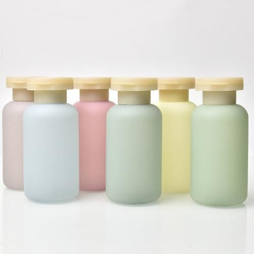 3.4oz Travel Shampoo Bottle with Flip Cap, Leak Proof Plastic Squeeze Bottles, Reusable Empty Travel Shampoo and Conditioner Bottles for Creams, Lotion, Foundation, Conditioner (Garden Series, 4Pcs) - Thumbnail 6