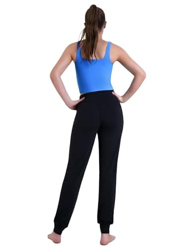 Sunzel Lightweight Soft Joggers for Women with Pockets, High Waisted Sweatpants Hiking Yoga Pants for Workout Lounge Running 28" Inseam Black Large - Thumbnail 6