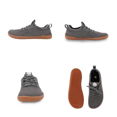 DYISOFY Womens Mens Barefoot Shoes Minimalist Walking Travel Grounding Zero Drop Extra Wide Toe Box Gym Workout Sneakers Dark Brown - Thumbnail 2