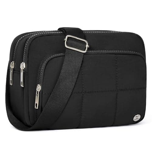 Telena 3-Zip Crossbody Bags for Women Anti Theft Cross Body Bag for Woman Travel Everyday Use Black - Image 1