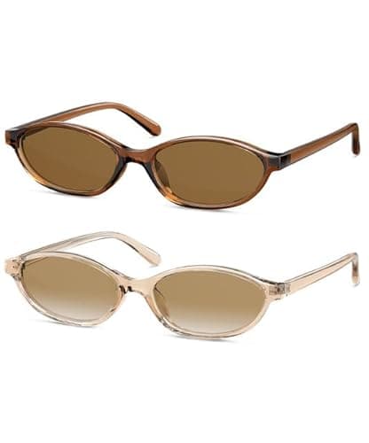 OUKEMAX Retro Cat Eye Sunglasses for Women – UV400 Protection, Lightweight Square Frame Shades for Travel, Driving, and Everyday Style - Image 1