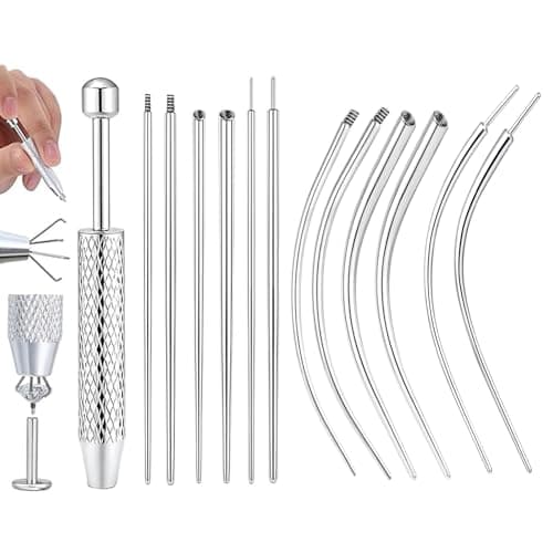 Piercing Ball Grabber Tool for Changing Jewelry,14G 16G 18G 20G Stainless Steel Piercing Tapers with Threaded & Threadless Insertion Pins for Ear/Nose/Cartilage/Dermal/Septum, Eyebrow/Tongue - Image 1