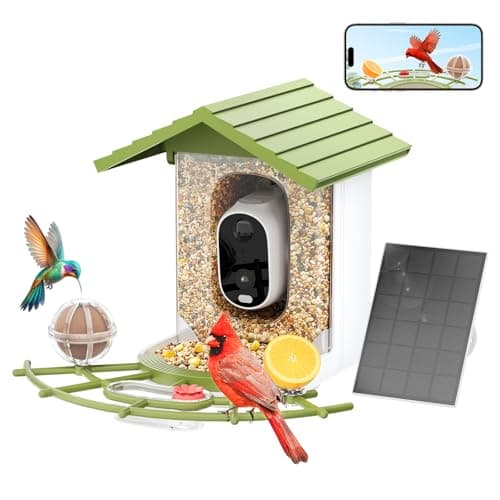 Onforu Smart Bird Feeder with Camera, 2.5K QHD Camera Birds Feeder Outdoor Solar Powered, AI Identification, Instant Notifications, 2.4GHz WiFi, 2-Way Audio & Night Vision, Gift for Bird Lovers - Image 1