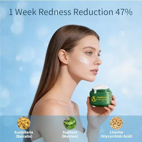 AgeSerene Daily Facial Moisturizer for Face & Dry Skin, Hydrating Face Cream for Sensitive Skin, Non Comedogenic Face Moisturizer for Women & Men with Squalane, 1.7 fl oz - Thumbnail 4