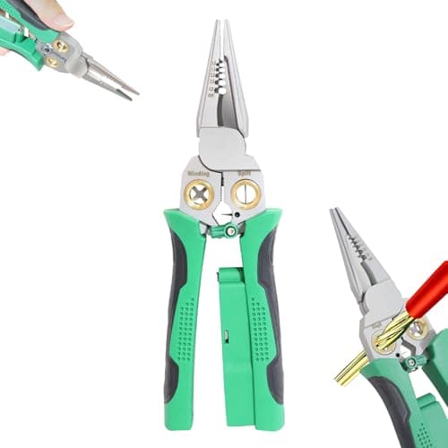 8 in 1 Wire Stripper with Voltage Tester, Wire Stripper Pliers Multi-Function Electrician Tool for Stripping Cutting Scraping Crimping Wires Car & Home Electrical Repair - Image 1