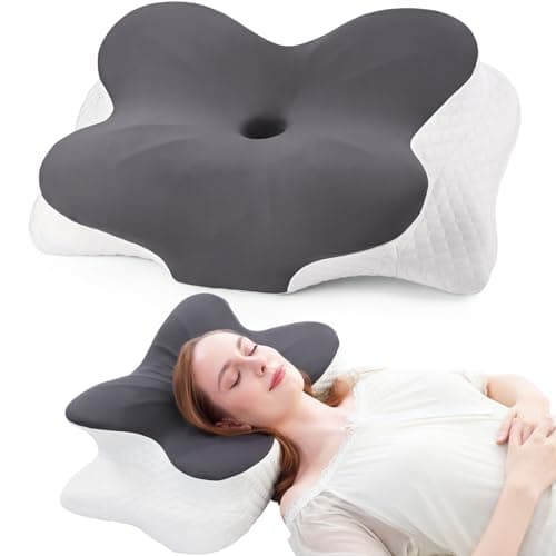 Cervical Pillow for Neck Pain Relief, Contour Memory Foam Pillows, Adjustable Orthopedic Pillow with Cooling Pillowcase for Side, Back, Stomach Sleepers, Ergonomic Neck and Shoulder Support - Image 1