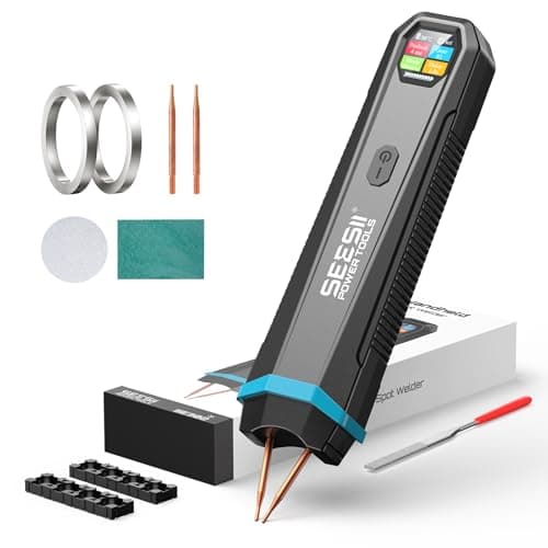 SEESII Battery Spot Welder: Rechargeable Battery Welder with Visual Display, 3360W Max Power with 1-99 Gears, Copper Tips, Portable Spot Welder for Lithium Battery (DIY, Repairs, Outdoor Use) - Image 1