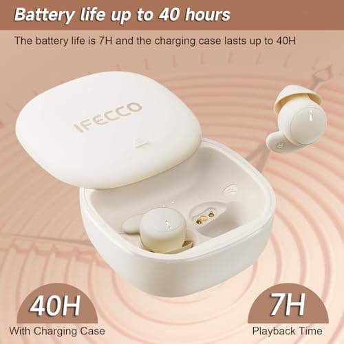 IFECCO Sleep Earbuds Wireless for Side Sleepers with Noise Blocking - Thumbnail 4
