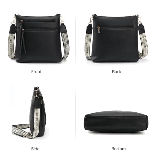 GEMIU Black Crossbody Bags for Women Multi Pocket Crossbody Purses for Women Black - Thumbnail 6