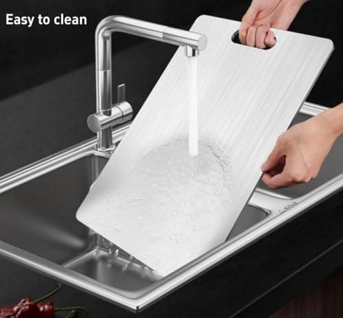 Titanium Cutting Board - 100% Pure for Kitchen - Cutting Edge Hygiene & Durability, Home Cooking - Thumbnail 2