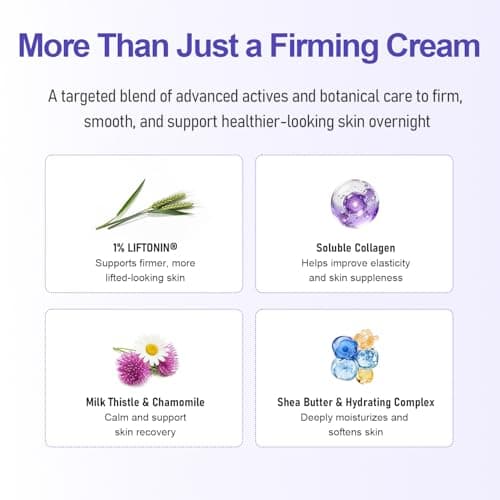Dreamy Glow Overnight Toning Whip Cream – LIFTONIN® Anti-Cellulite & Get Body Firming Cream with Satin Eye Mask, Smooths Belly, Thighs & Booty 3.38 fl oz - Thumbnail 5