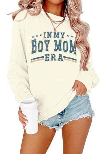SFHFY Womens Mom Sweatshirts: Mama Crewneck Sweatshirt Casual Mom Life Pullover Mama Mode Long Sleeve Shirt Mommy Tops - Image 1