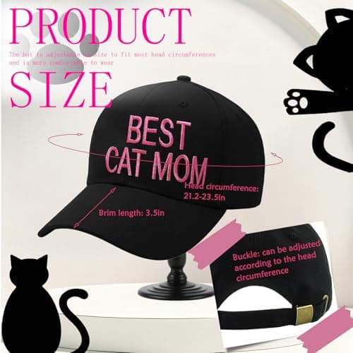 Werncy Baseball Cap for Cat mom Cat dad, for Father's Day, Mother's Day, Christmas, etc - Thumbnail 4